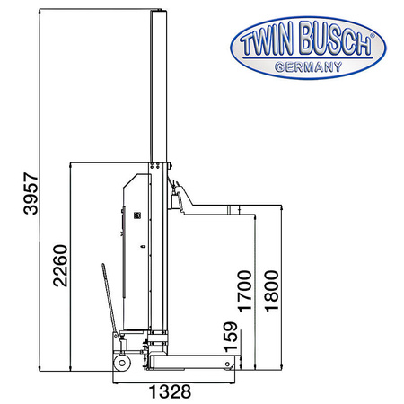 Podnośnik Kolumnowy do Samochodów Ciężarowych bezprzewodowy TW 580W-6 udźwig 48t