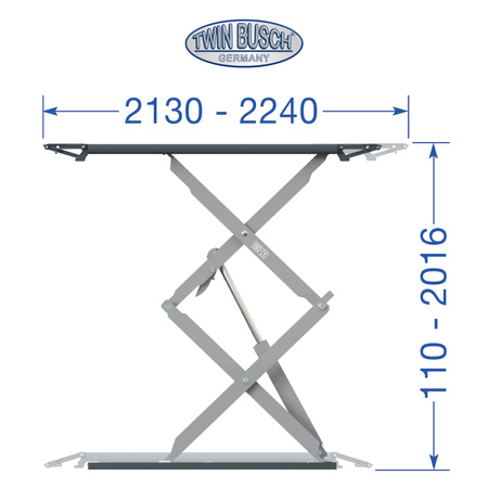 Podnośnik Nożycowy Elektromagnetyczny TWS35-20E-G naposadzkowy
