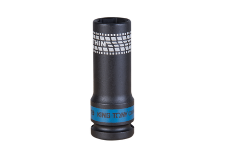 NASADKA  DŁUGA  UDAROWA  EKSTRA  CIENKOŚCIENNA  1/2''   19mm x 80mm, 6-kąt,  STAL Cr-Mo,  DO  ALUFELG
