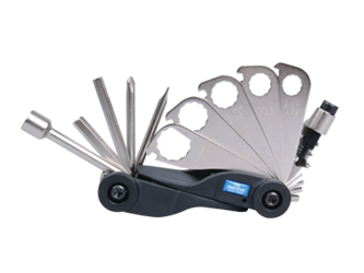 ZESTAW NARZĘDZI ROWEROWYCH, HEX 2,5 - 6mm, NASADKI 9 - 15mm, PH2, PŁASKI 5.0, UCHWYT PLAST.