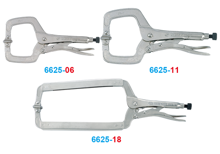 SZCZYPCE ZACISKOWE BLACHARSKIE 175mm Z RUCHOMĄ SZCZĘKĄ, CHROM