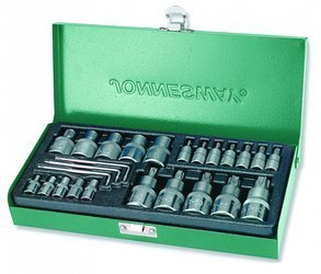 Kpl. kluczy wpustowych TORX i nasadowych E 25szt. S06H425S