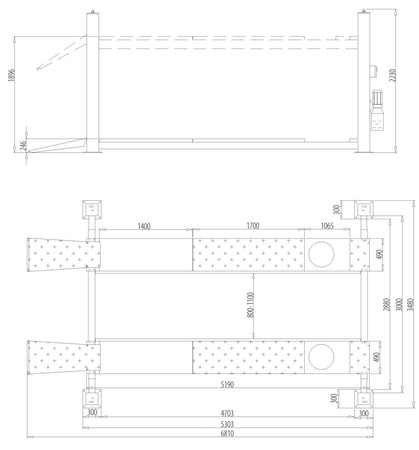 NORTEC PODNOŚNIK ELEKTROHYDRAULICZNY 4,5T PO450G