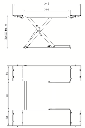 Podnośnik nożycowy mobilny 3000kg  TQ0007