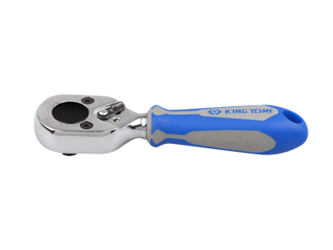 GRZECHOTKA MINI DO BITÓW  1/4''  72 ZĘBY  108mm  CHROM,  UCHWYT  GUMOWY