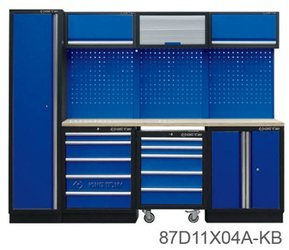 ZESTAW MEBLI WARSZTATOWYCH NUMER 4 (NIEBIESKIE), 2640x460x2000mm 87D11X04A-KB