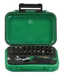 Kpl. 32szt. bitów wzmocn. z grzechotką mini 1/4" RD01032S