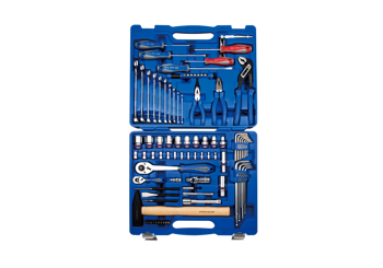 ZESTAW NASADEK 1/4"+1/2" 81cz.4 - 24mm 12-kąt. Z AKCESORIAMI, CHROM+NARZĘDZIA UNIWERSALNE W WALIZCE PLAST.