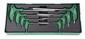 Kpl. kluczy TORX z wkładką i plast. H10MT08SP