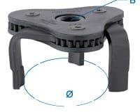 KLUCZ PAZURKOWY 3/8" DO FILTRA OLEJU  63 - 102mm