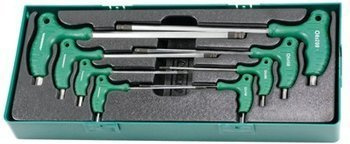 Kpl. kluczy wpustowych 6kt. z wkładką i plast. H10MB08SP