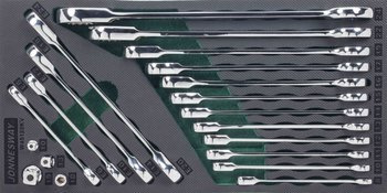 Kpl. 20szt. kluczy oczkowych z grzechotką we wkładce EVA W45120KV