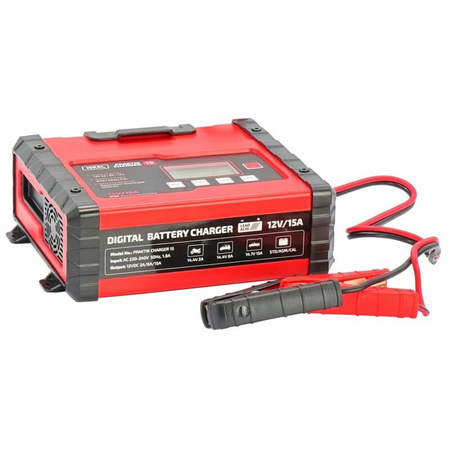 PRAKTIK CHARGER 15 LCD 12V