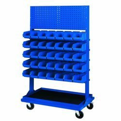 Stojak z kratownicą i 5 listwami na 35 pojemników P3 (jednostronny) P-5-01-02