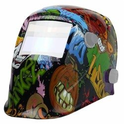 Hełm przyłbicy TURBO grafitti 2 bez filtra+nagłow.