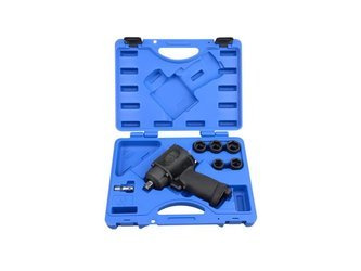 PROMOCJA - ZESTAW 7cz. KLUCZ UDAROWY PNEUMATYCZNY 1/2'' 610Nm + NASADKI UDAROWE 1/2'' 17 - 24mm, PLASTIKOWA WALIZKA