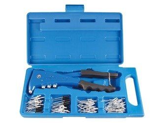 NITOWNICA RĘCZNA DO NITÓW STALOWYCH 2.4 - 4.8mm Z ZESTWEM NITÓW