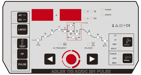 ADLER TIG AC/DC-201 PULSE z przyłbicą LIDER-350S