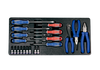 KPL. 20 CZ. WKRĘTAKI + NASADKI 3/8" HEX H3 - H12, TORX T30, T40 + SZCZYPCE, WKŁAD DO SKRZYNKI