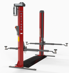 Podnośnik dwukolumnowy, mechaniczny, z podstawą, 2800 kg