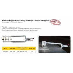 Ścisk klamrowy z reg. ramieniem typu REACH