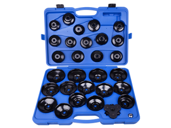 KPL. KLUCZY NASADOWYCH 1/2" DO FILTRÓW OLEJU 30 cz. W WALIZCE PLAST.