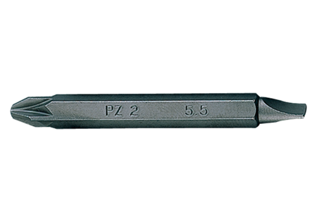 BIT DWUSTRONNY 1/4''  POZIDRIV  No.1 / PŁASKI  4,5 x 0,6 x 60mm