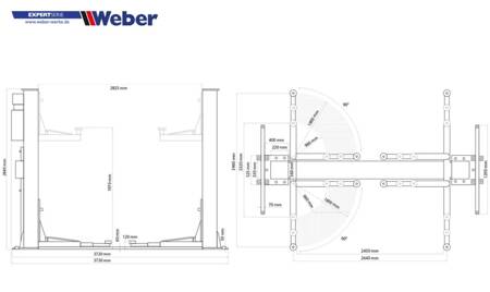 Dwukolumnowy podnośnik automatyczny Weber Profi Series Autolift 6.0 6T 