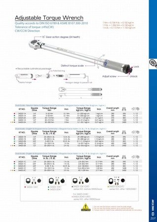 KLUCZ DYNAMOMETRYCZNY 1/2'' 42 - 210 Nm