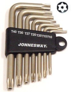 Kpl. kluczy TORX z otw. 7szt.  H08MT07S