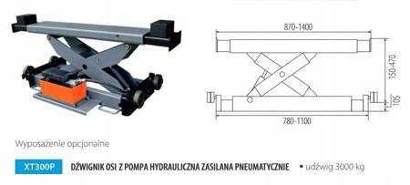 NORTEC PODNOŚNIK 4-KOLUMNOWY DIAGNOSTYCZNY PO550G3