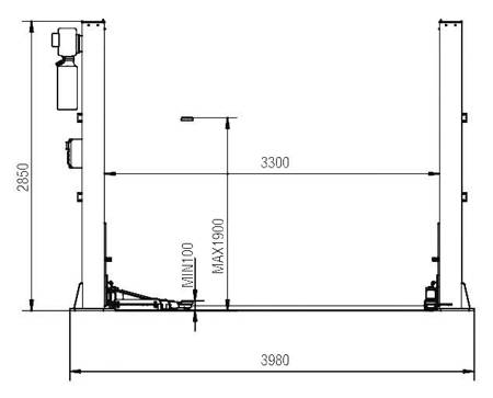 PODNOŚNIK DWUKOLUMNOWY BESTLIFT 255DE 5.5T 