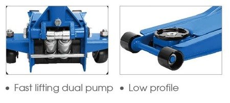 PODNOŚNIK HYDRAULICZNY 2-tłokowy, 2,5T, ZAKRES 75 - 515mm