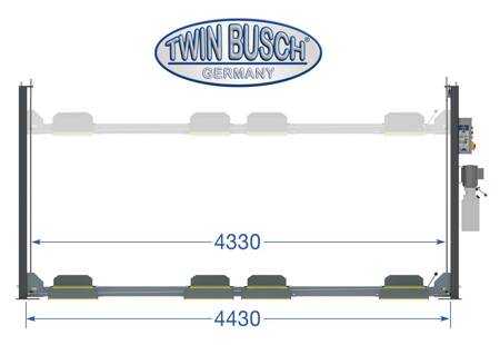 Podnośnik Czterokolumnowy podwójny do Parkowania TW 436P-D2-G GREY – Line