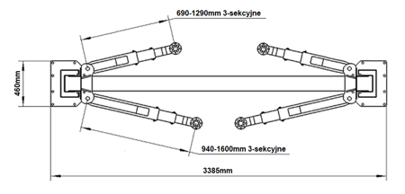 Podnośnik dwukolumnowy automatyczny 4000kg TQ0001 Click System