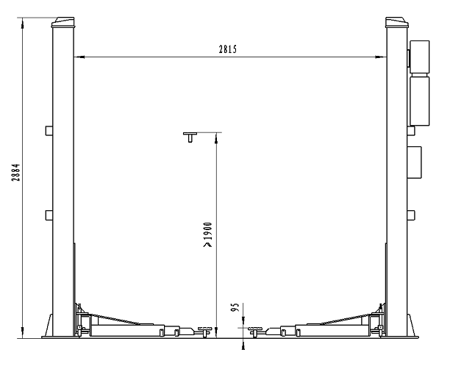 Podnośnik dwukolumnowy automatyczny 4000kg TQ0001 Click System