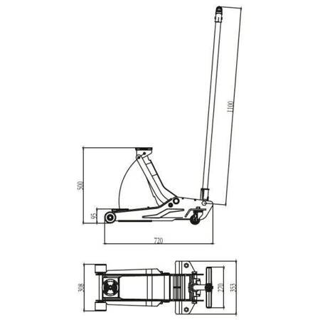 Podnośnik hydrauliczny żaba 3t Snit KING S-3TK