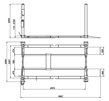 Podnośnik parkingowy Weber Autolift 3.6H - wysoki