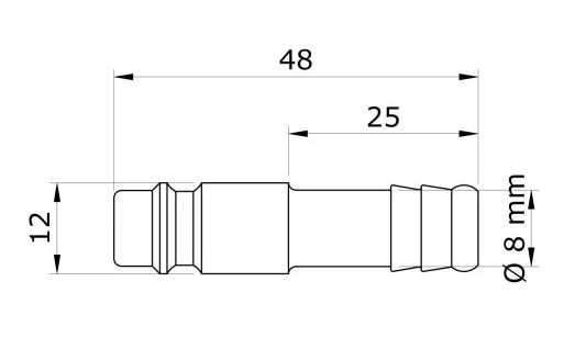 Typ 26 Wtyczka 8mm RECTUS