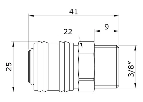 Typ 26 szybkozłącze 3/8" Gwint RECTUS