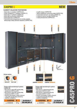 ZESTAW MEBLI WARSZTATOWYCH BETA C45PRO / GW