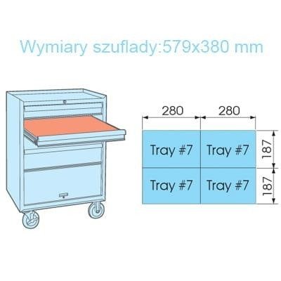 ZESTAW NASADEK 1/2" 6-kąt. 1/2" - 15/16" + HEX 3/16" - 5/8", WKŁAD Z PIANKI, DO WÓZKA