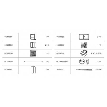 Zestaw Mebli Warsztatowych Rms, 34 Cz. OK-01.3211