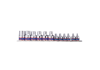 ZESTAW NASADEK 3/8'' + 1/2''  12cz.  E4 - E20, CHROM, SZYNA,  BLISTER